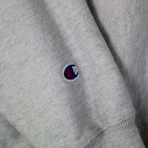 Champion Reverse Weave Sweatshirt Mens Small Gray Embroidered Campus Colligate - Picture 6 of 6